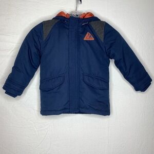 Carter's Boys' 4 in 1 Heavyweight Winter Jacket 4T Fleece Lining Blue Hooded